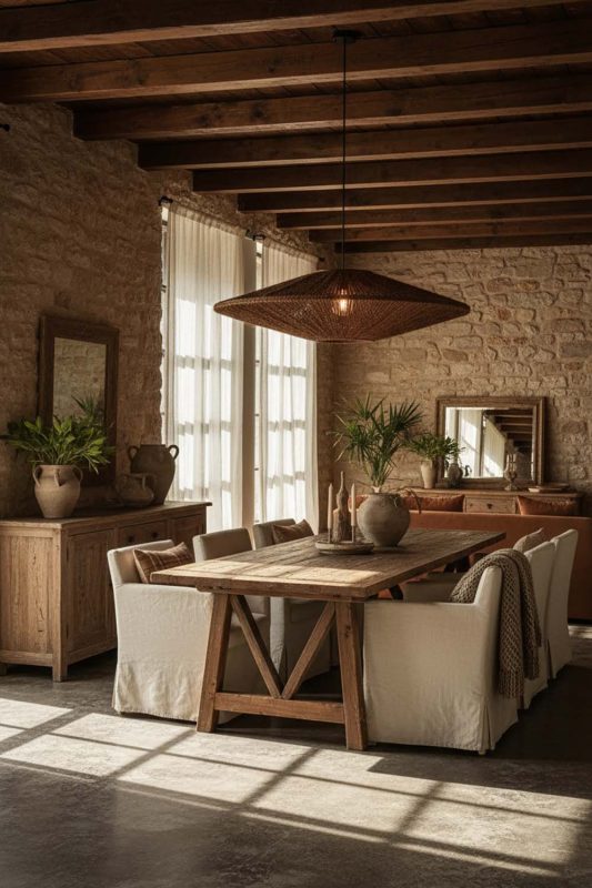 Modern Rustic Ufo Jute Rope Pendant Light - Cabin-inspired Comfort