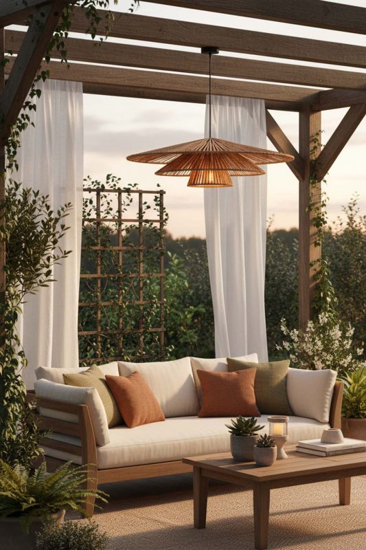 Outdoor 3 Tiered Hemp Rope Pendant Light - Fresh & Airy