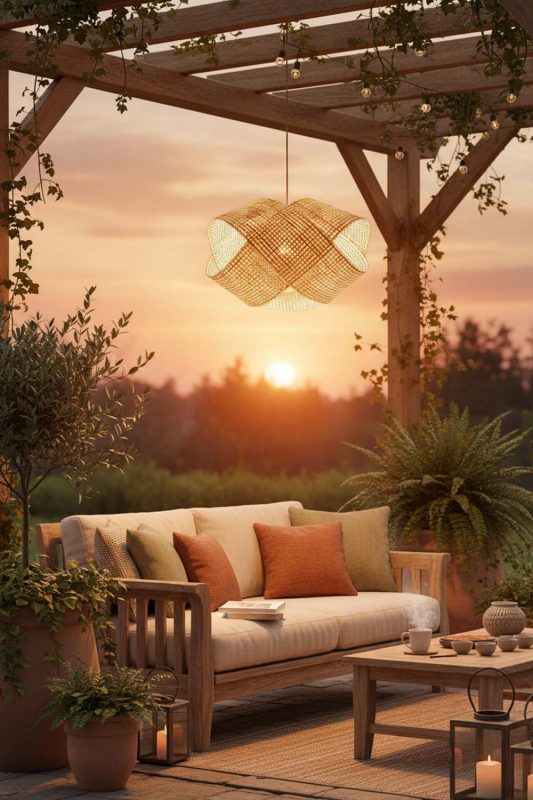 Outdoor Bamboo Cloud Chandelier - Fresh & Airy