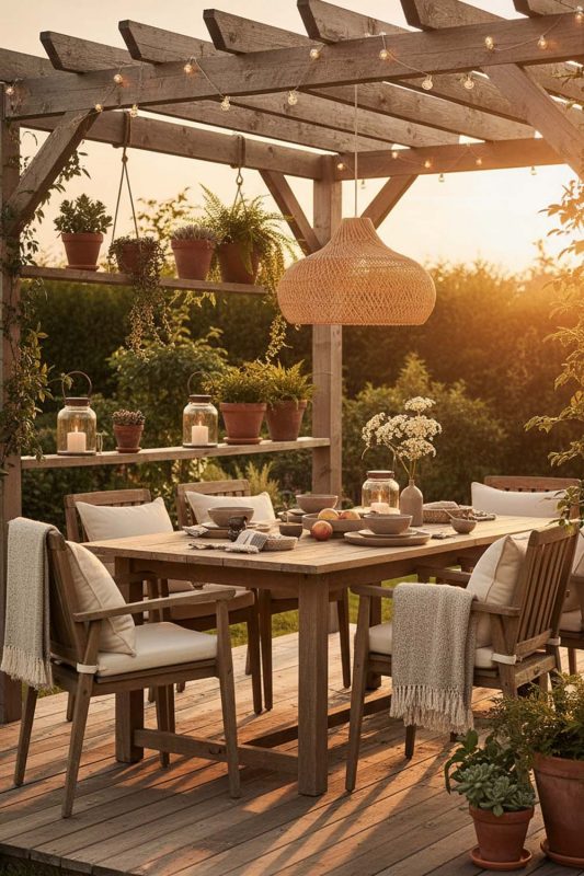 Outdoor Beige Kloe Rattan Pendant Light - Magical Evening Vibes