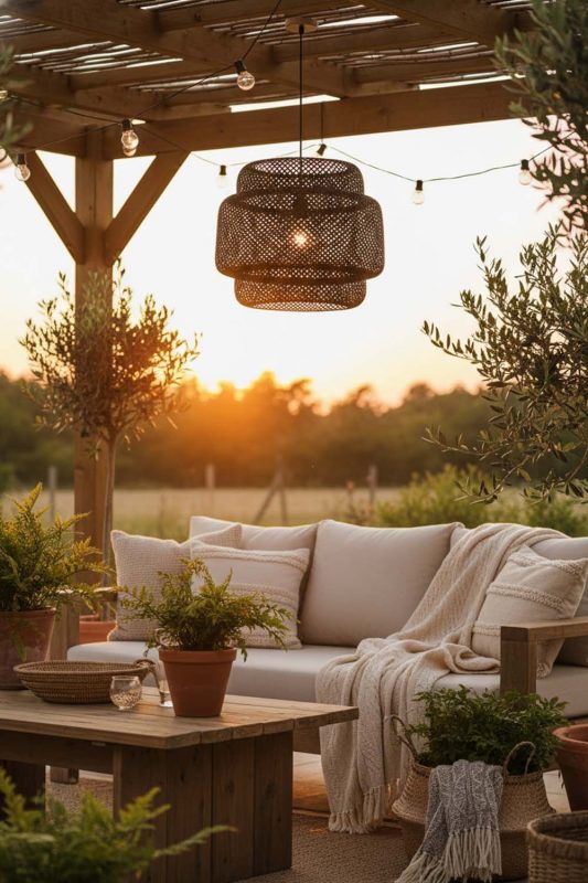 Outdoor Black Bamboo Sinnerlig Pendant Lamp - Peaceful & Inviting