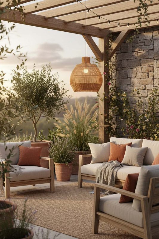 Outdoor Bottom Brown Rattan Pendant - Peaceful & Inviting