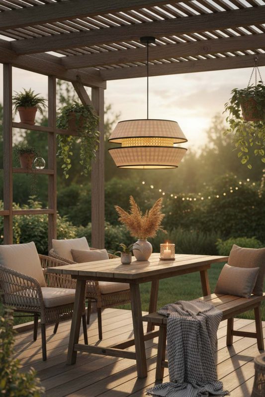 Outdoor Double Shade Pendant Light - Magical Evening Vibes