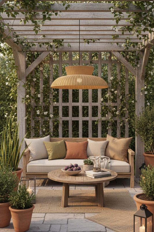 Outdoor Highland Rattan Pendant Light - Magical Evening Vibes