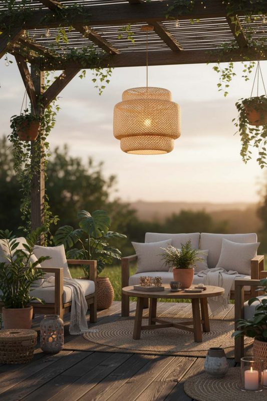 Outdoor Natural Bamboo Sinnerlig Pendant Lamp - Relaxing & Natural