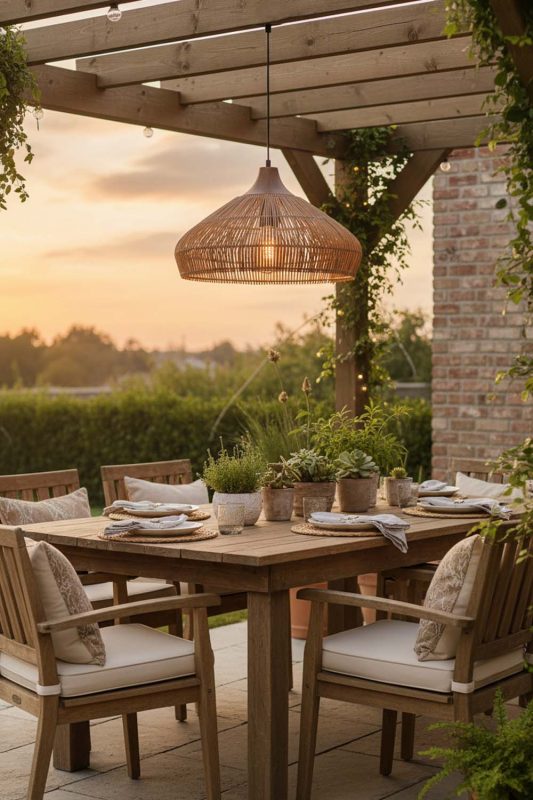 Outdoor Open Rattan Pendant Light - Fresh & Airy