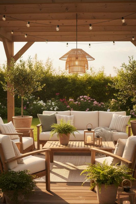 Outdoor Pagoda Shape Bamboo Pendant Light - Magical Evening Vibes