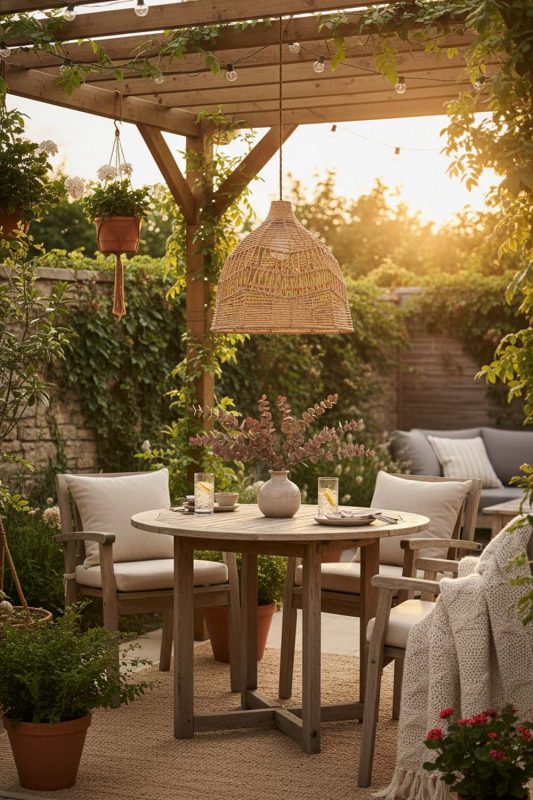 Outdoor Paper Rope Pendant Light B - Magical Evening Vibes