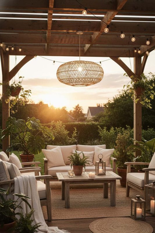 Outdoor Sophisticated Rattan Round Pendant - Fresh & Airy
