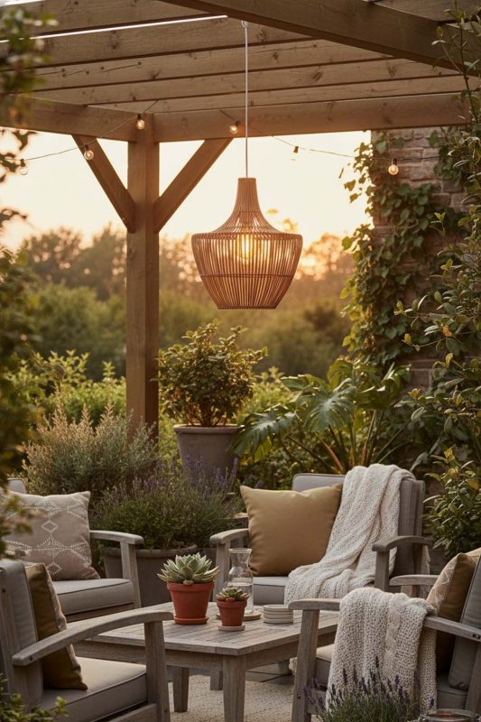 Outdoor Special Geometric Bamboo Pendant Light - Peaceful & Inviting