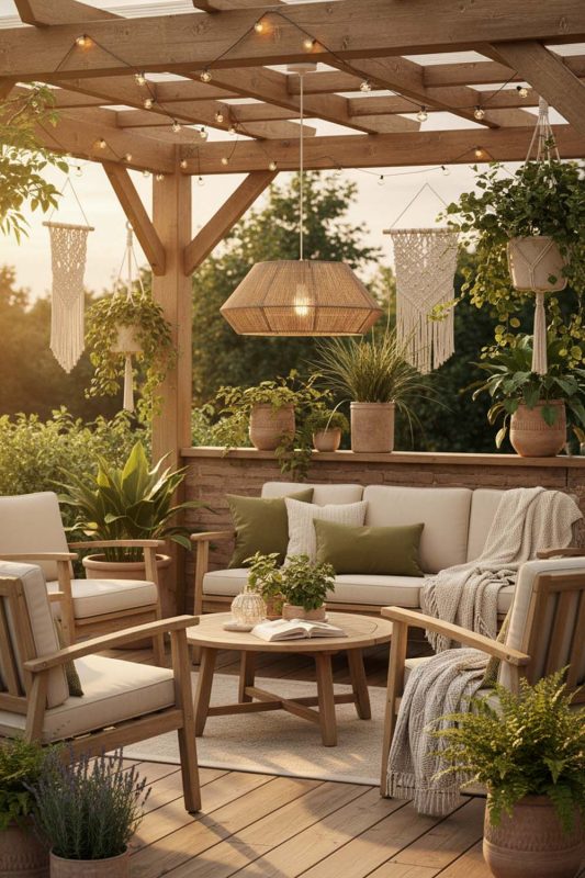 Outdoor Vintage Jute Rope Pendant Light - Fresh & Airy