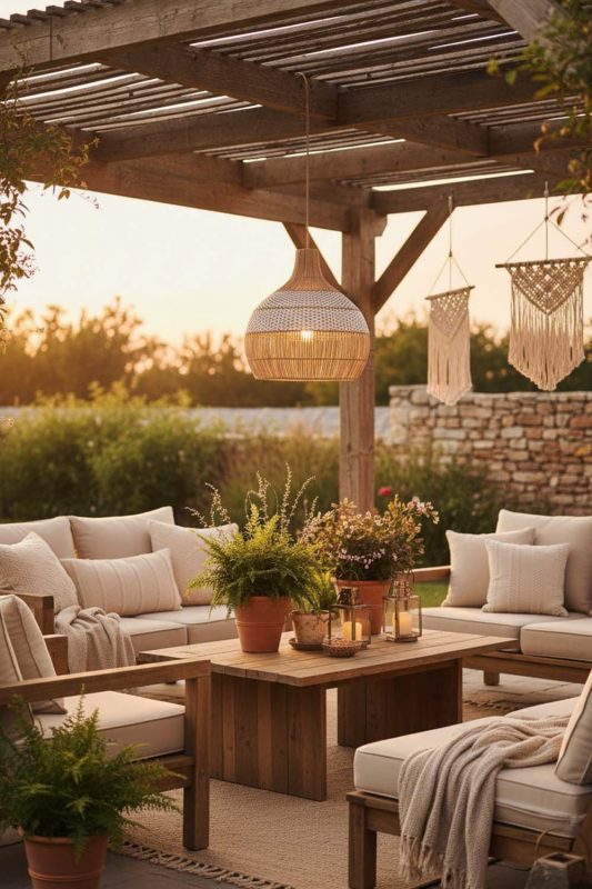 Outdoor White Rattan Pendant Light - Peaceful & Inviting