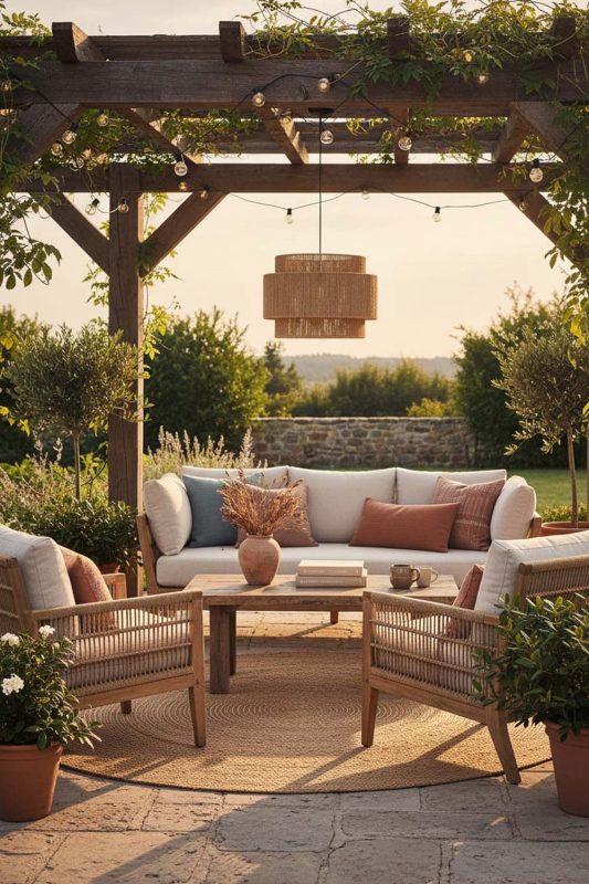 Outdoor Wicker Rope Lantern - Peaceful & Inviting