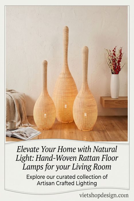 Rattan Floor Lamp Ideas For Cozy Living Room