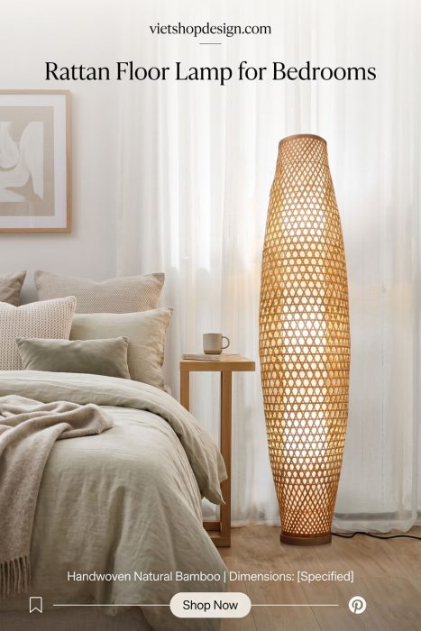 Rattan Floor Lamp Ideas For Warm Bedrooms