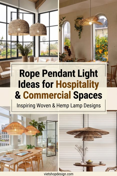 Rope Pendant Light Ideas For Hospitality & Commercial Spaces
