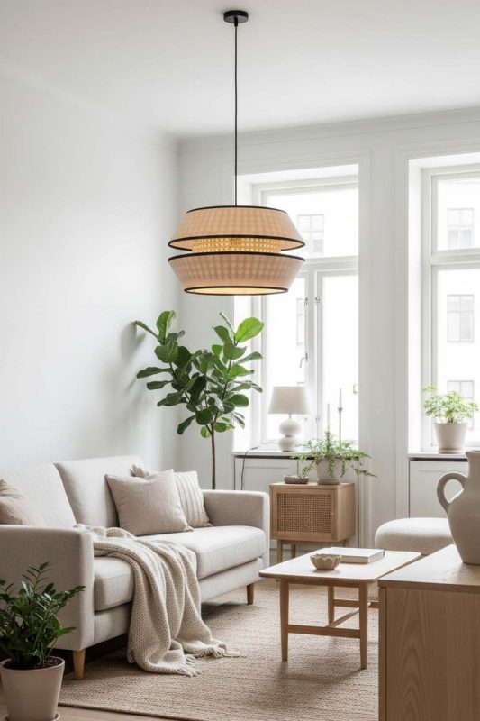 Scandinavian Double Shade Pendant Light - Simple & Functional