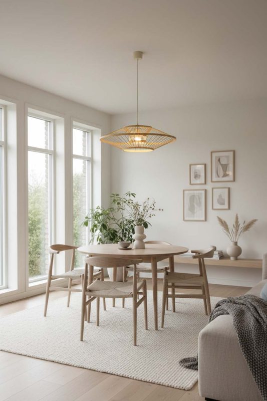 Scandinavian Ufo Suspension Bamboo Light - Soft & Cozy