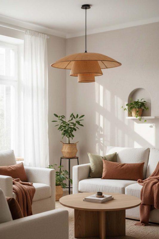 Small Space 3 Tier Rattan Chandelier - Small But Mighty