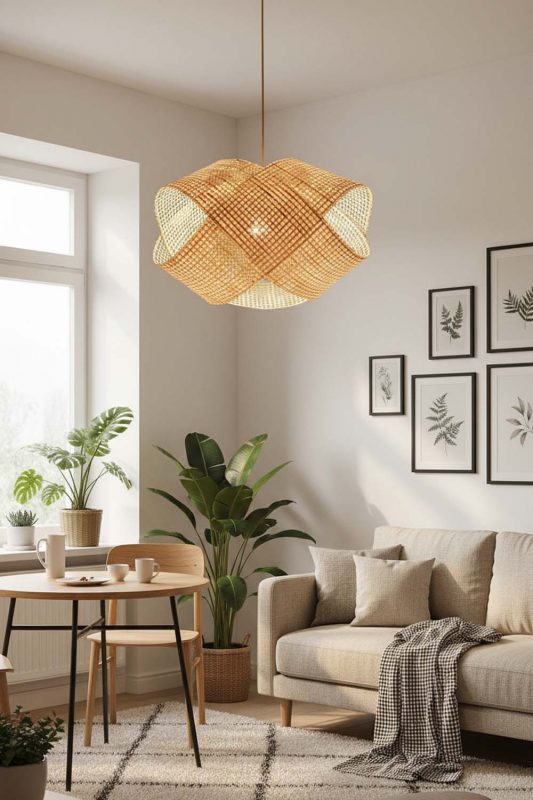 Small Space Bamboo Cloud Chandelier - Compact But Stylish