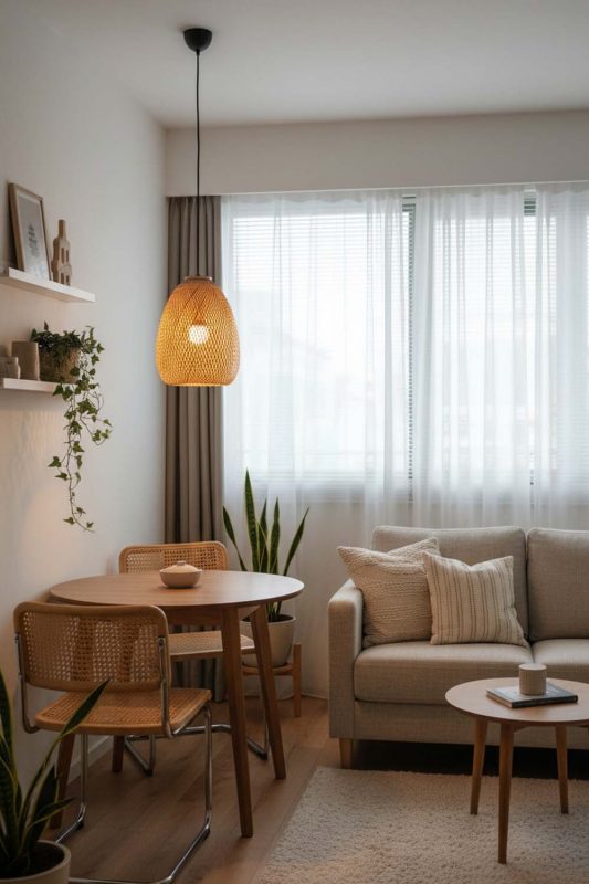 Small Space Bamboo Raindrop Pendant Light - Compact But Stylish