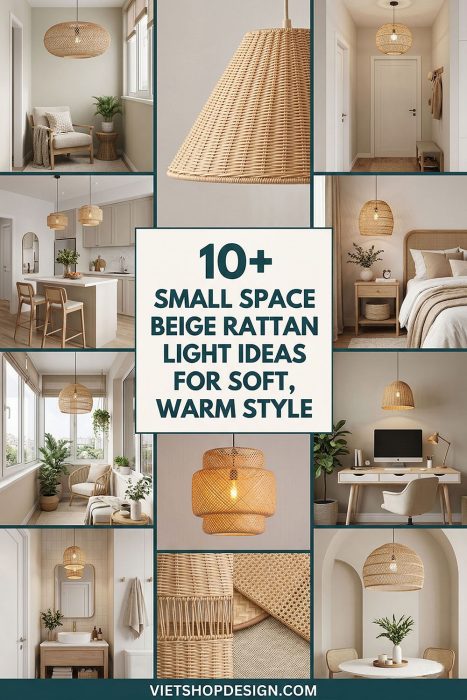 Small Space Beige Rattan Light Ideas For Soft, Warm Style