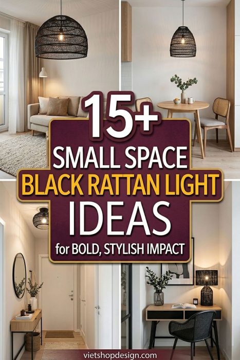 Small Space Black Rattan Light Ideas For Bold, Stylish Impact