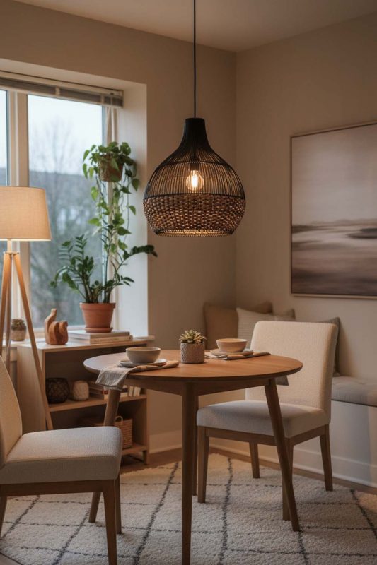 Small Space Bottom Tan Brown Rattan Light Black Body - Small But Mighty