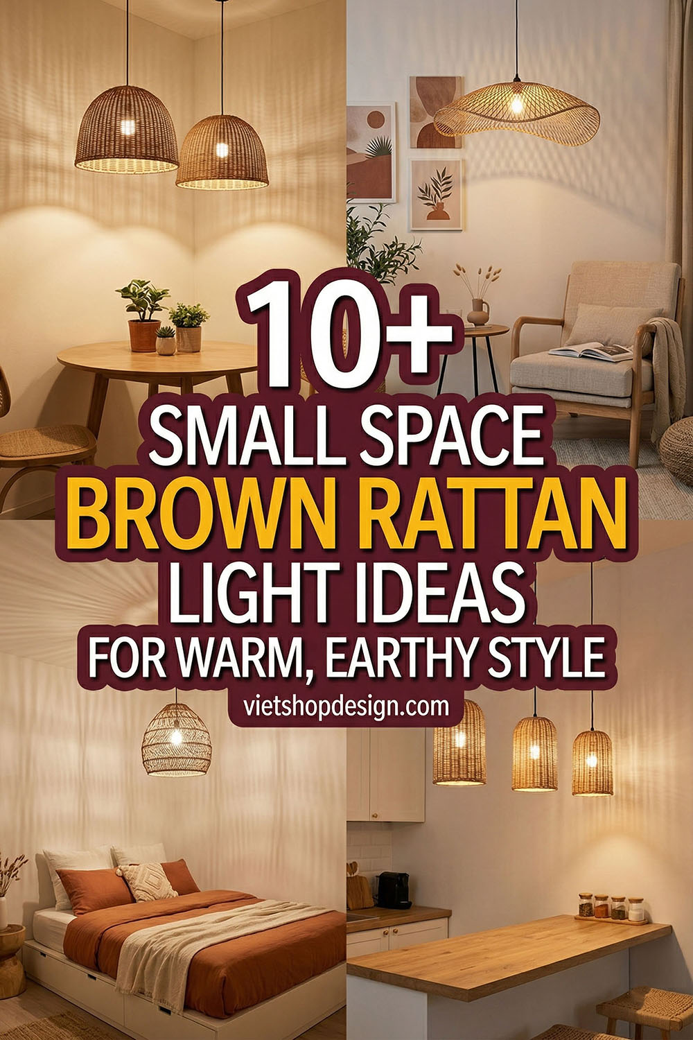 Warm Rattan Color 10+ Small Space Brown Rattan Light Ideas for Warm, Earthy Style