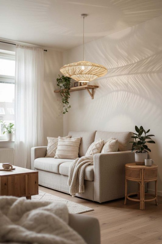 Small Space Natural Ufo Shades Rattan Lamp - Clever & Functional