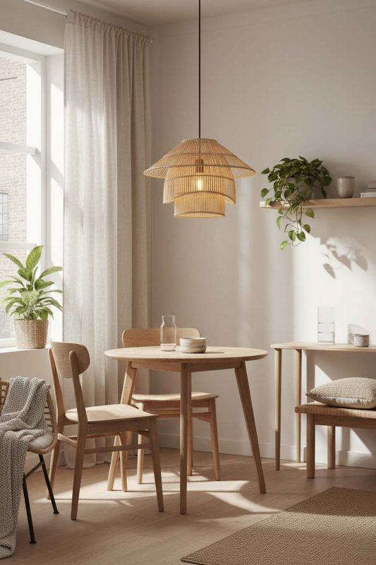 Small Space Pagoda Shape Bamboo Pendant Light - Small But Mighty