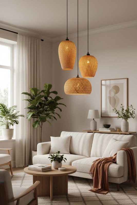 Small Space Small Bamboo Cluster Pendant Light - Clever & Functional