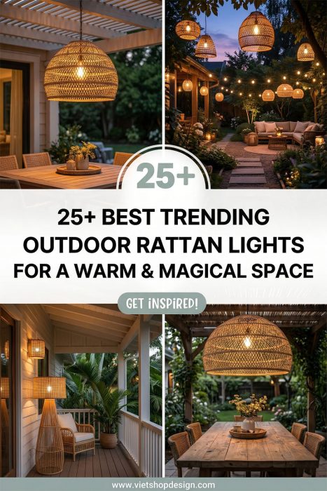 Trending Outdoor Rattan Lights For A Warm & Magical Space