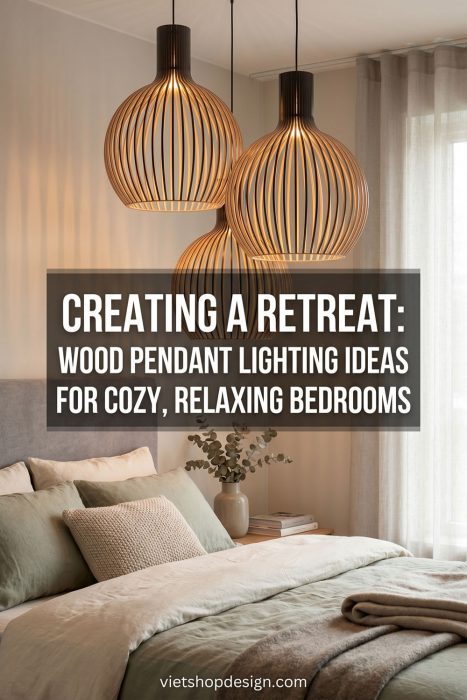 Wood Pendant Lighting Ideas For Cozy, Relaxing Bedrooms
