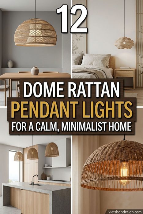 12 Japandi Dome Rattan Pendant Lights For A Calm, Minimalist Home