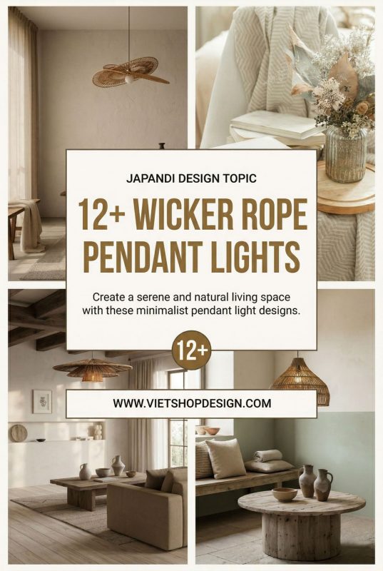 12+ Wicker Rope Pendant Lights For Japandi-style Interiors - Minimalist Japanese-scandi Style