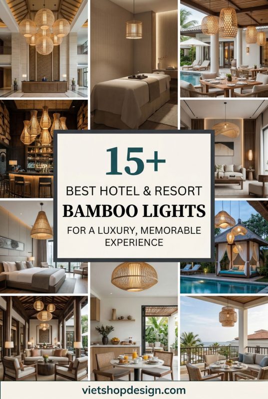 15+ Best Hotel & Resort Bamboo Lights For A Luxury, Memorable Experience - Luxury Hospitality Decor Inspiration