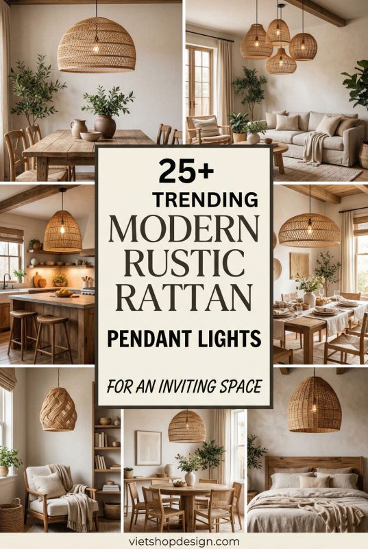 25+ Trending Modern Rustic Rattan Pendant Lights For An Inviting Space - Rustic Home Decor Inspiration