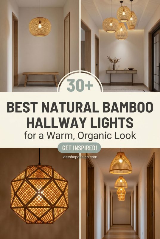 30+ Best Natural Bamboo Hallway Lights For A Warm, Organic Look - Stylish Hallway Lighting Inspo