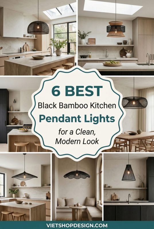 6 Best Black Bamboo Kitchen Pendant Lights For A Clean, Modern Look - Functional Kitchen Decor Inspo