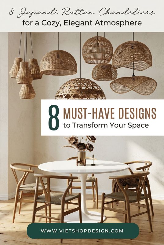 8 Japandi Rattan Chandeliers For A Cozy, Elegant Atmosphere - Minimalist Japanese-scandi Style