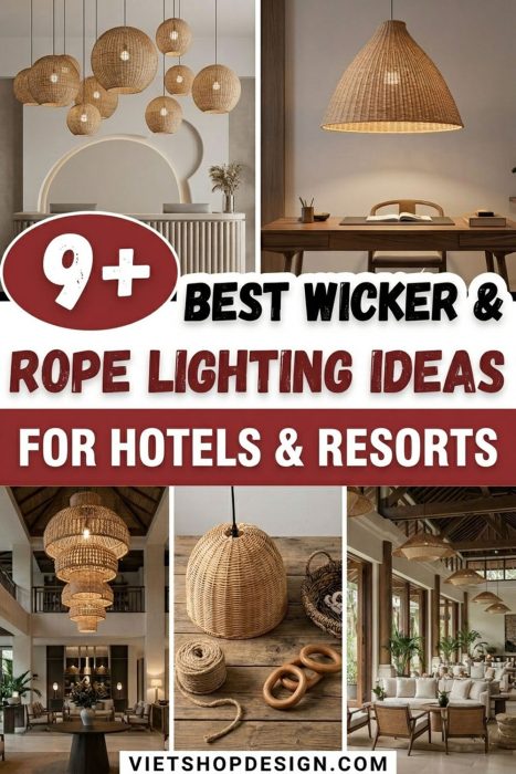 9+ Best Wicker Rope Lighting Ideas For Hotels & Resorts