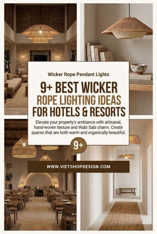 9+ Best Wicker Rope Lighting Ideas For Hotels & Resorts - Luxury Hospitality Decor Inspiration