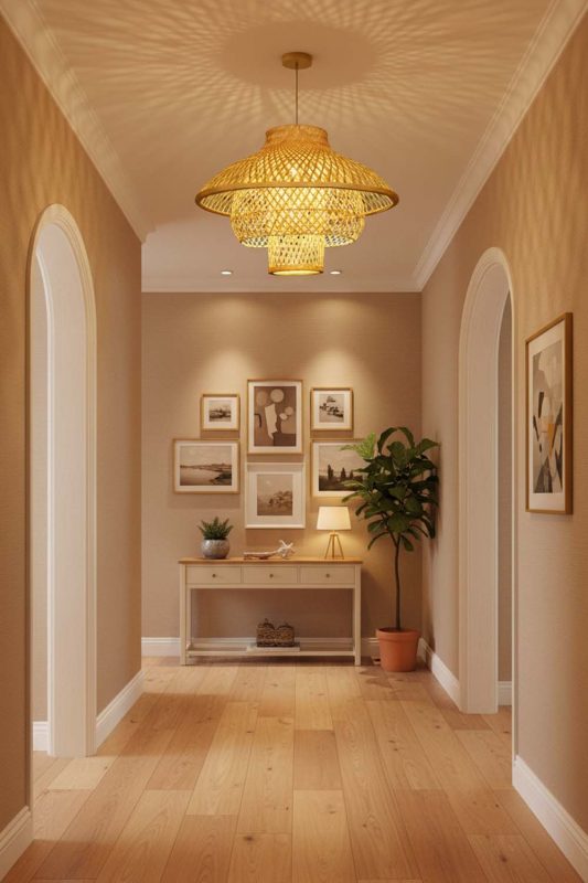Hallway Bamboo 3 Layered Pendant Light - Soft & Guiding Light