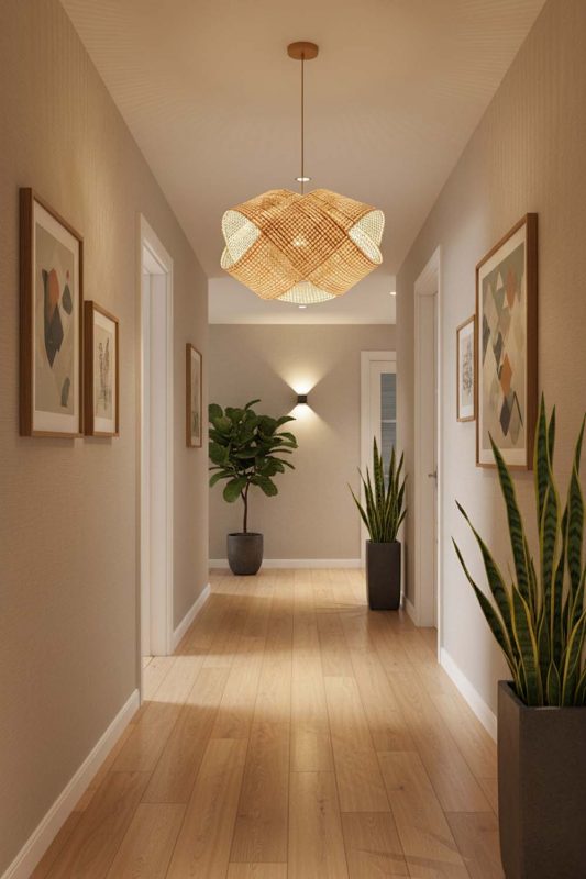 Hallway Bamboo Cloud Chandelier - Elegant Flow