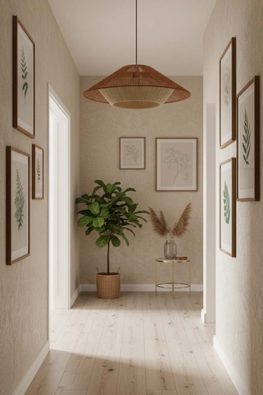 Hallway Cone Hemp Rope Pendant Lamp - Bright & Seamless