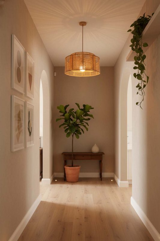 Hallway Paper Rope Pendant Light A - Bright & Seamless