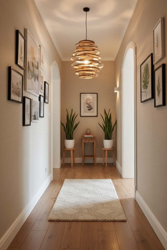 Hallway Rattan Beehive Pendant Light - Bright & Seamless