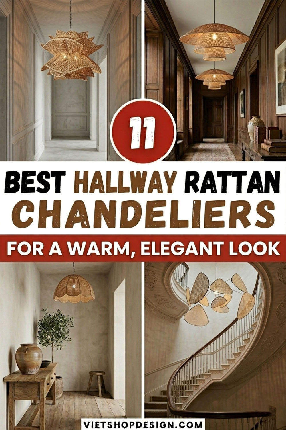 11 Best Hallway Rattan Chandeliers for a Warm, Elegant Look