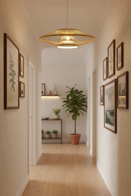 Hallway Ufo Suspension Bamboo Light - Bright & Seamless